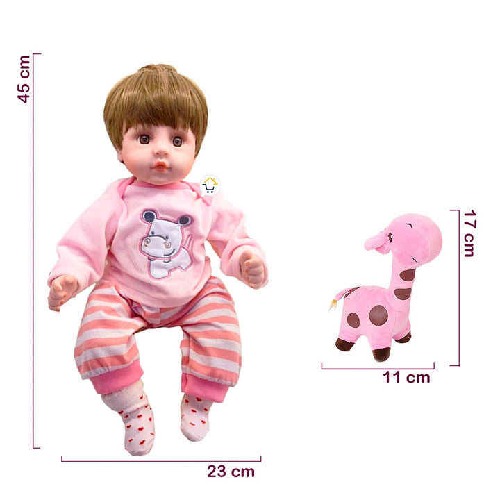 Muñeca Bebé Realista Didáctica peluche jirafa Sonidos Niñas JX277