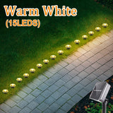 Luces Solares para Jardín: 15/30 LED, 4.82/7.8 metros, Material Plástico, 8 Modos, Impermeable, Carga Solar, Adecuadas para Césped, Villa, Calle, Caravana, Casa, Jardín, Ideal para Fiestas, Bodas, Cumpleaños y Festividades IP65 Tira de Luz Exterior