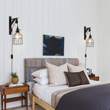 1/2pcs Aplique de Pared de Encanto Industrial - Aplique de Pared con Pantalla de Hierro Retro, Enchufe, con Interruptor Simple, Perfecto para el Ambiente del Hogar (Bombilla No Incluida)