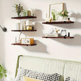 Estantes flotantes de madera clásicos, almacenamiento ajustable para colgar en pared, fácil instalación, ideal para cocina, sala y dormitorio