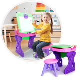 Escritorio Didáctico 2 En 1 Pupitre Tablero Niños PF4020