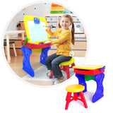 Escritorio Didáctico 2 En 1 Pupitre Tablero Niños PF4020