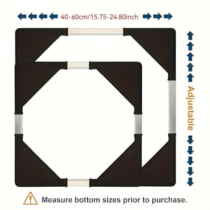 Carro de utilidad ajustable de acero inoxidable y plástico con base de plástico duradera - Organizador de refrigerador y lavadora móvil, carro de almacenamiento rodante de 4 ruedas para cocina, baño, garaje, organización de encimeras, diseño moderno y el