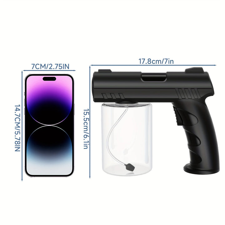 Atomizador Portátil de Luz Azul Nano | Recargable USB 1200mAh | Boquilla Anti-Atasco, Empuñadura Ergonómica para Hogar/Oficina/Jardín y Cuidado de Plantas