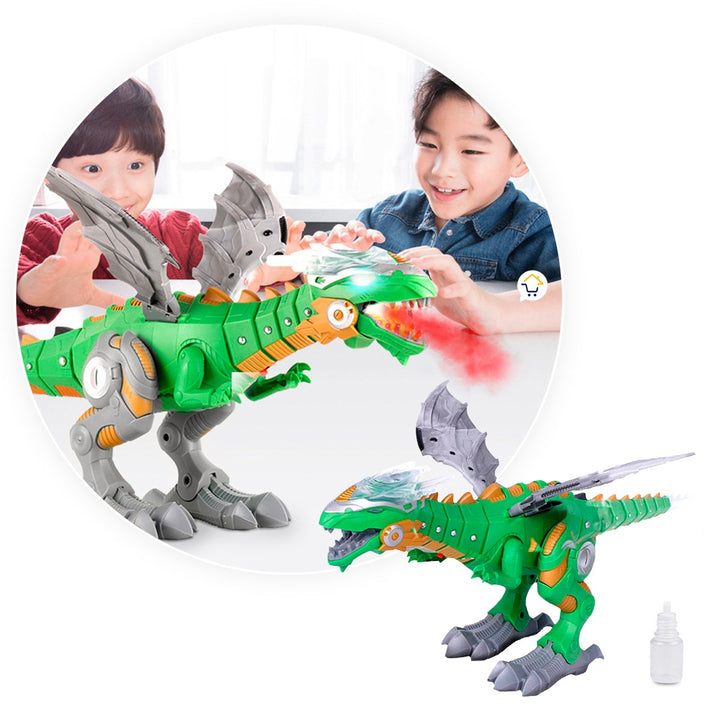 Dinosaurio Vapor Luces Sonido y Movimiento Diseño Mecánico RF 2524