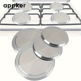 appker, 4 Piezas, Cubiertas De Cocina De Inducción De Acero Inoxidable, Protectores Duraderos Para Estufas De Cocina, Accesorios Para Utensilios De Cocina Para El Hogar, Diseño Creativo