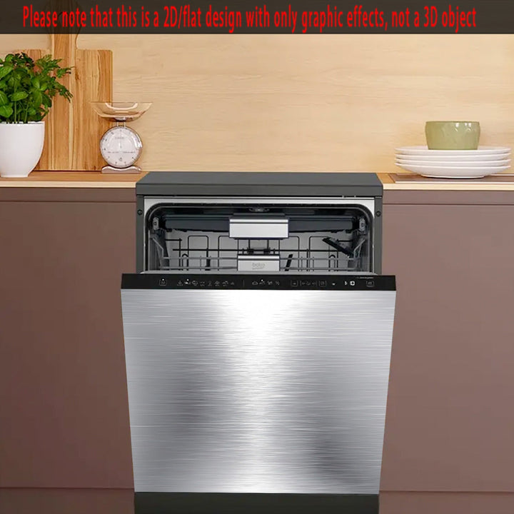 1 pieza, cubierta de imán para lavavajillas de textura metálica resistente al calor, 23,03 x 25,59 pulgadas, fácil de limpiar, no requiere electricidad, ideal para decoración de electrodomésticos de cocina, accesorios para lavavajillas