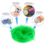 Tapas Elásticas Silicona Cocina X6 Reutilizables Adaptables GM1903626