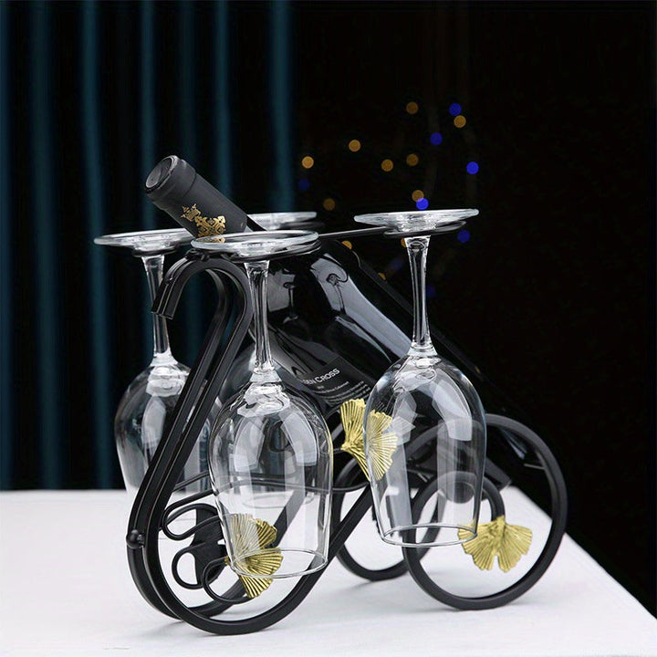 Nueva estantería creativa para vino en casa, armario de vino y soporte decorativo para vino, con una elegante estantería para botellas de vino al revés para un toque lujoso.