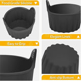 4pcs Cocedores de Huevos de Silicona para Freidora de Aire - Reutilizables, Antiadherentes para Microondas con Vasos