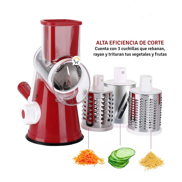 Molino Rallador 3 En 1 Cortador Picatodo Verduras Cocina CH18073