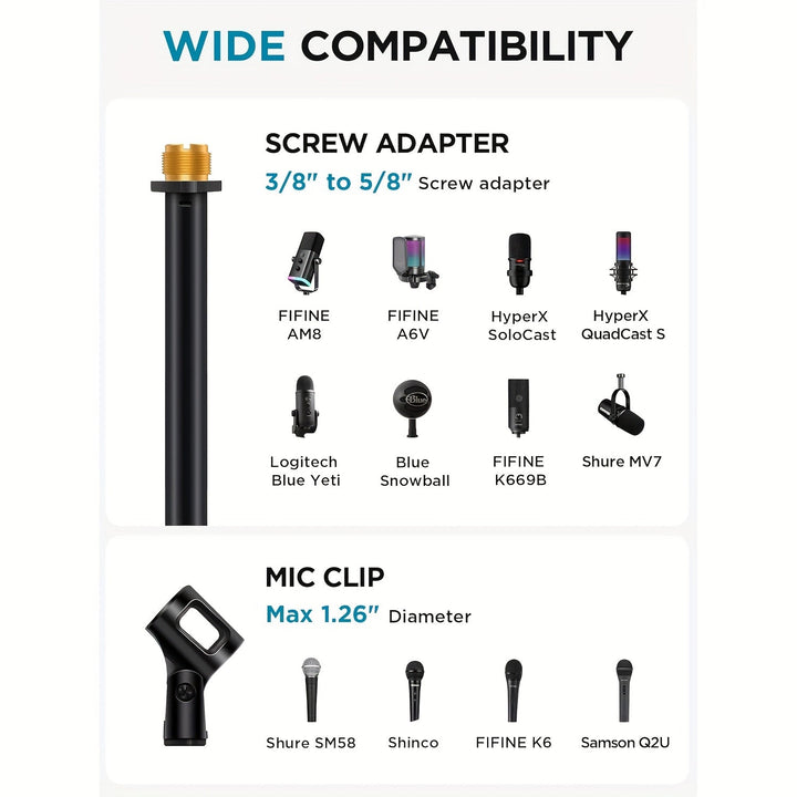 Soporte de Micrófono Profesional Ajustable para Suelo con Conector XLR - Base de Trípode Metálica Resistente, Altura Regulable, Estructura Estable para Transmisiones en Vivo, Canto, Bodas y Eventos al Aire Libre - , Equipo de Audio para Bodas, Diseño Tel