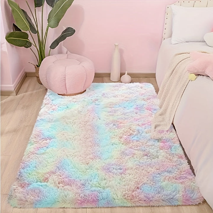 Alfombra de Área Suave y Esponjosa de Lujo para Sala de Estar y Dormitorio - Alfombra de Poliéster Antideslizante y Plush para Decoración del Hogar