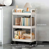 1pieza Carro de almacenamiento rodante - Organizador de varios niveles con ruedas para salón, dormitorio, dormitorio o baño - Plástico duradero, movilidad fácil, diseño ahorrador de espacio, carrito de almacenamiento móvil | Estantería de almacenamiento