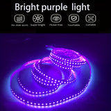 Tiras de luces LED moradas, alimentadas por USB, 5V, iluminación de decoración flexible, sin necesidad de batería, para fiestas, Halloween, Navidad, paredes fluorescentes, iluminación de armarios, opciones de 3ft/16ft/32ft