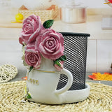 1pc Jarrón de rosas de acero inoxidable con diseño "Amor" - Elegante arreglos de rosas y margaritas, perfecto para sostener cubiertos y decorar tu hogar, decoración de cocina | Decoración romántica | Jarrón de acero inoxidable, decoración de flores