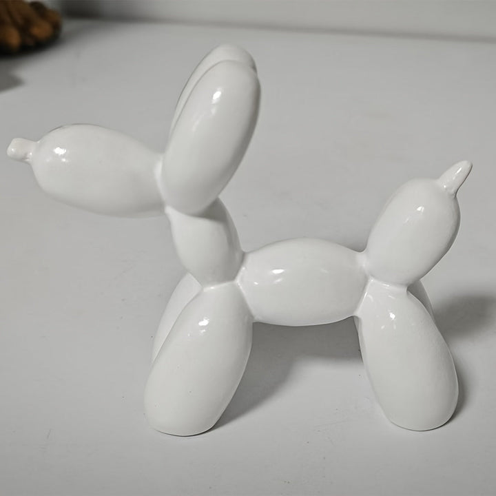 Figura de Perro de Dibujos Animados Minimalista Moderna de 1 Pieza - Decoración de Resina Versátil para Sala de Estar, Exhibición en Soporte de TV, Mejora de Estantería | Uso Interior/Exterior, No Requiere Energía, Decoración de Perro