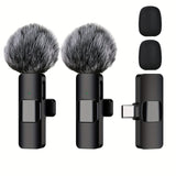 Micrófono de solapa inalámbrico profesional, micrófono inalámbrico para smartphones, laptops, grabación de videos, transmisión en vivo, entrevistas y video blogs