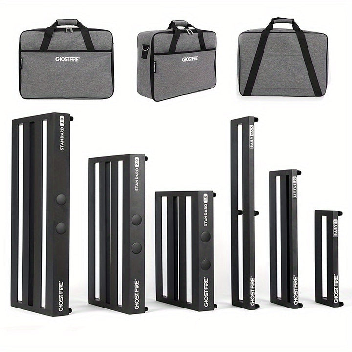 Ghostfire Aleación de Aluminio Tablero de Pedales de Guitarra, 771,11g Tablero de Pedales de Efecto con Bolsa de Transporte, Serie V - Duradero y Ligero para Uso en Directo y en Estudio