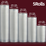 Bolsas de Almacenamiento de Alimentos Selladas al Vacío [Paquete de 5] - Diseño Texturizado en 5 Tamaños | Bolsas Congeladoras Extra Gruesas y Reutilizables para Carne, Verduras y Organización de Viajes | Sistema de Conservación Sin Aire | Esenciales par