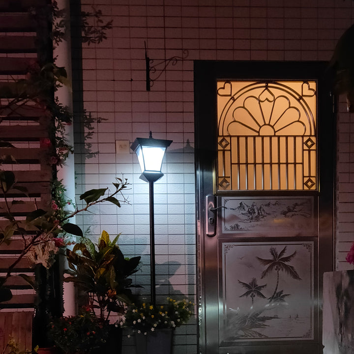 1pc Luz Solar de Jardín Exterior Primaveral Ahorro Energético, Lámpara para Césped con Jaula Decorativa LED Sin Cable para Paisaje y Macetas