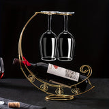 Soporte Elegante para Copas de Vino de Metal - Diseño al Revés para Decoración del Hogar, Perfecto para Almacenamiento en Cocina y Bar