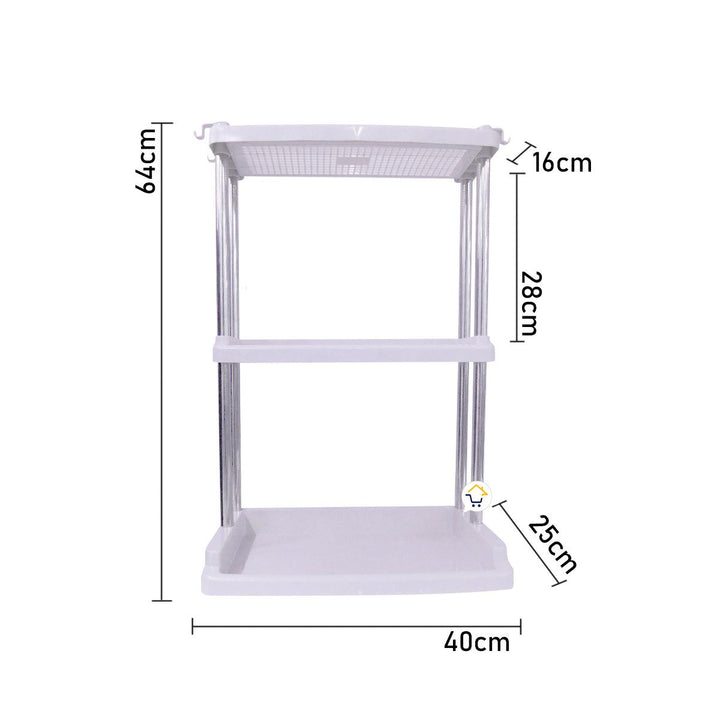 Estantería 3 Niveles Organizador Multifuncional Cocina Baño COCI141