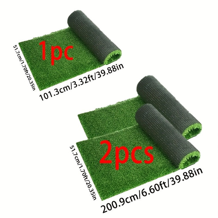 1 Rollo/2 Roldos de Césped Artificial para Bodas, Fiestas, Balcones, Patios, Camping - Plástico Duradero, No Necesita Riego ni Recorte, 6.60 pies/3.32 pies, Aspecto Natural y Mantenimiento Fácil, Decoraciones de Césped al Aire Libre, Verde de Fiesta, Cés