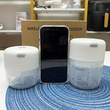 1pc Picadora Eléctrica Inalámbrica con USB, Taza de 250ml, Cuchillas de Acero Inoxidable Resistentes, Licuadora Portátil para Hogar, Viajes y Camping - Ideal para Triturar Carne, Verduras, Salsas - Diseño Compacto con Batería de Litio - Regalo Perfecto p