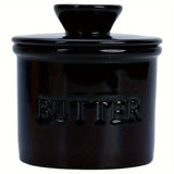 1 pieza de plato de mantequilla de cerámica con tapa - Jarrón de almacenamiento de queso, diseño moderno, montaje en encimera, compatible con estantes colgantes, esenciales de cocina | Moderna vajilla de cocina | Cerámica duradera