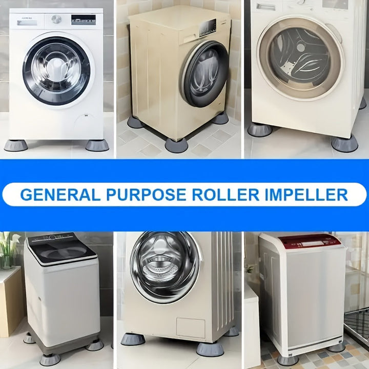 Juego de 4 Almohadillas Antivibración para Lavadoras y Secadoras - Reducción de Ruido, Protección de Suelo, Accesorios Esenciales para la Lavandería