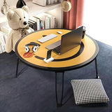 Mesita plegable moderna amarilla, mesa de salón para libros, revistas y computadoras, 3 tamaños disponibles - decoración para hogar, oficina, dormitorio o cocina