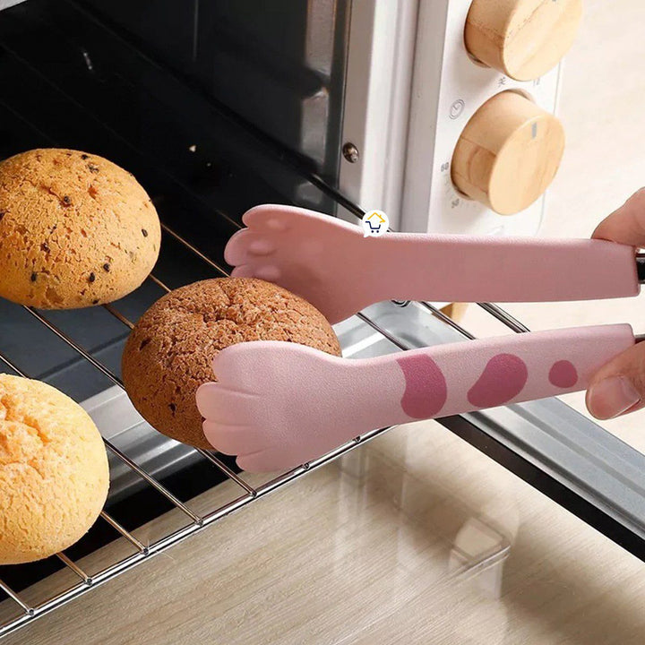 Pinza De Cocina Para Alimentos Patitas Gatito Horneado Asado 23COCI