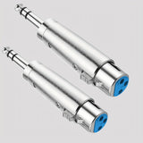 1pc JYFT 1/4 TRS Macho a Adaptador XLR Hembra, Compatible con Cable Ethernet Cat5e, Conector de Audio Estéreo Redondo, No Requiere Batería