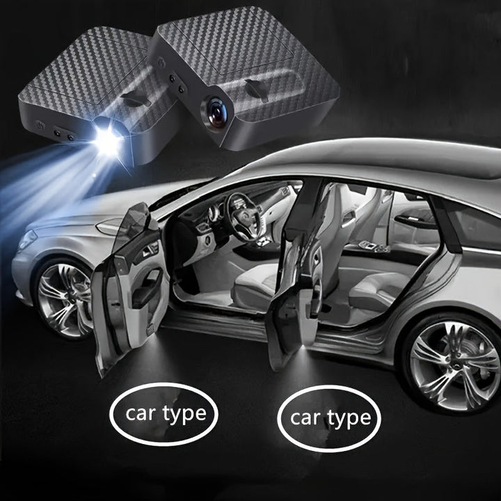 Luces de Bienvenida LED para Puertas de Coche Adecuadas para Varios Autos, Fácil Instalación, Para Automóviles, SUV y Camiones, Equipo de Iluminación Universal para Vehículos, Sin Necesidad de Batería