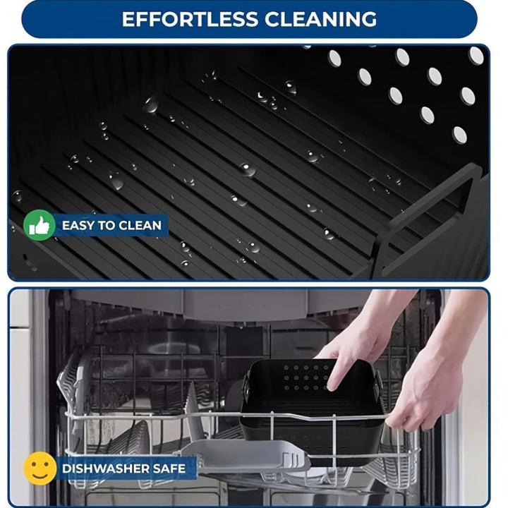 3 piezas/2 piezas/1 pieza, bandeja de silicona para hornear adecuada para freidoras de aire, compatible con modelos Philips HD9270, Nlnja AF180, AF140, con superficie antiadherente, fácil de usar en freidoras de aire, hornos, microondas, etc.