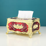 1 unidad Estilo europeo vintage Cubierta de caja de pañuelos de acrílico, Porta pañuelos de plástico rectangular con talla de rosas, Organizador de ahorro de espacio para hogar, oficina, cocina, baño, decoración de dormitorio