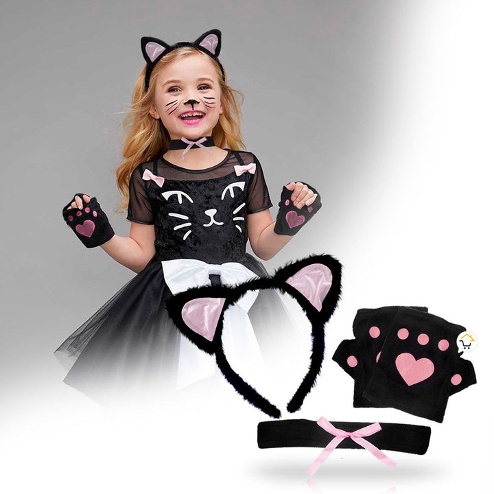 Kit Accesorios Gata Disfraz Halloween Fiesta Disfraces FS9019