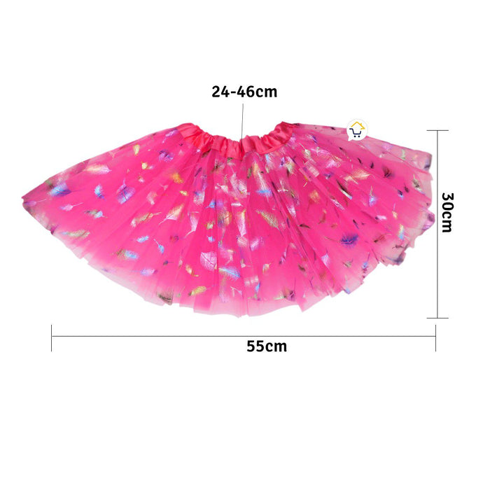 Tutú Plumas Niñas Colores Falda Ballet Disfraz OF357