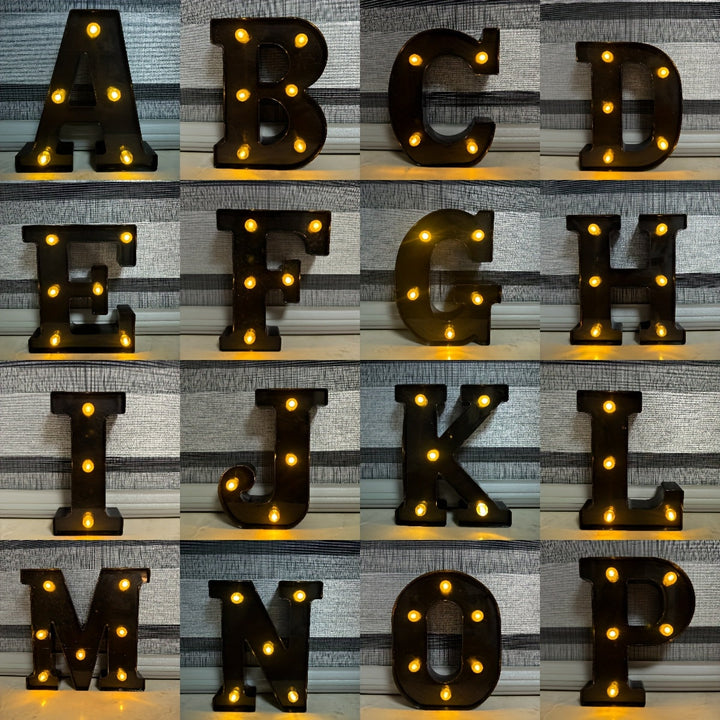 1pc Luz LED de Alfabeto de 16cm - Letra PVC Moderna con Brillo Blanco Cálido, Iluminación Ascendente para Bodas, Cumpleaños, Fiestas Navideñas, Decoración Interior/Exterior (Pilas No Incluidas), Luces de Batería para Habitaciones, Diseño Elegante, Contro
