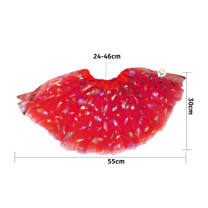 Tutú Plumas Niñas Colores Falda Ballet Disfraz OF357
