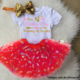 Tutú Plumas Niñas Colores Falda Ballet Disfraz OF357