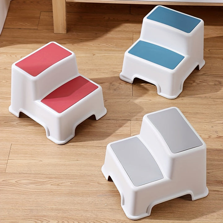 Descansapiés de plástico versátil y soporte de cepillo de dientes - Antideslizante, estantería de almacenamiento multiusos para salón y cocina, sin armazón de metal, disponible en varios tamaños