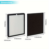 Filtros de Repuesto para Purificador de Aire TOPWELL ProHEPA 9000 - Incluye 2 H13 True HEPA y 4 Pre-filtros de Carbón Activado, Compatibles con Modelos VEVA