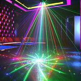 1pc YSH 21 Ojos RGB LED Luces de Escenario con Control Remoto, DMX-512 Iluminación Profesional para Fiestas DJ, Control por Voz, Lámpara de Techo/Mesa Desmontable para Discoteca, Bar, Karaoke, Boda, Halloween, Navidad, Uso en Interiores, 110-130V, Enchuf