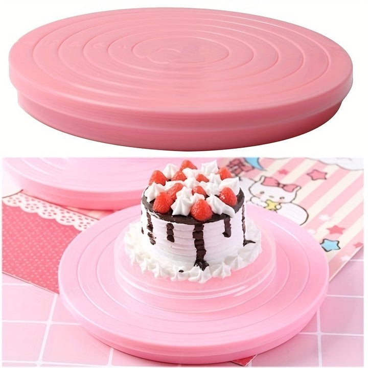 1 unidad, base giratoria para pasteles (13.97 cm), mesa rotativa 360 grados, mini base giratoria de plástico para fondant, plataforma giratoria redonda para galletas, accesorio de cocina para hornear pasteles, artículos para el hogar y cocina