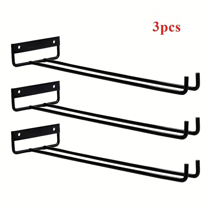 3 piezas, Portavasos colgantes de vino tinto Copa colgante invertida Soporte de copa colgante para el hogar Soporte de copa de vino de una sola fila Copa de vino tinto de 30 cm