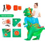 Disfraz De Dinosaurio T-rex Inflable Montable Adulto y Niño Halloween C2012