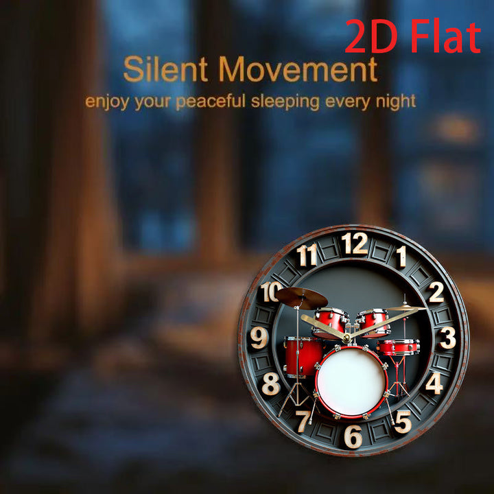 1 ud., Modelo de batería sobre mesa, Reloj de pared plano silencioso de 8 pulgadas en diseño acrílico cuarzo, ideal para hogares espirituales/fiestas/sala/cafetería/dormitorio/decoración de regalos