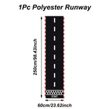 1pc Alfombra de Pista a Cuadros en Blanco y Negro, 60*250cm - Runner Deportivo de Poliéster con Diseño "START", Ideal para Fiestas Temáticas de Carreras y Decoraciones de Cumpleaños